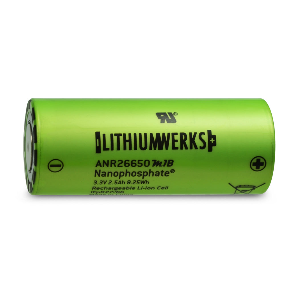 Lithium Werks ANR26650M1B 2500mAh 50A LiFePO4 Battery