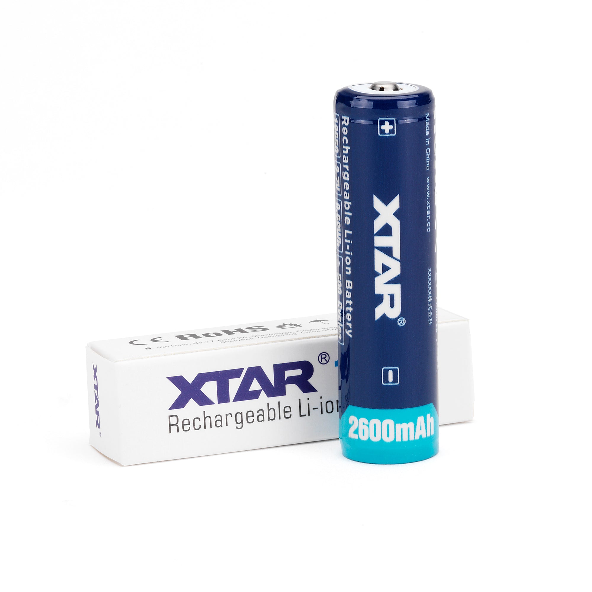 XTAR 18650 2600mAh 5A Battery - Protected Button Top