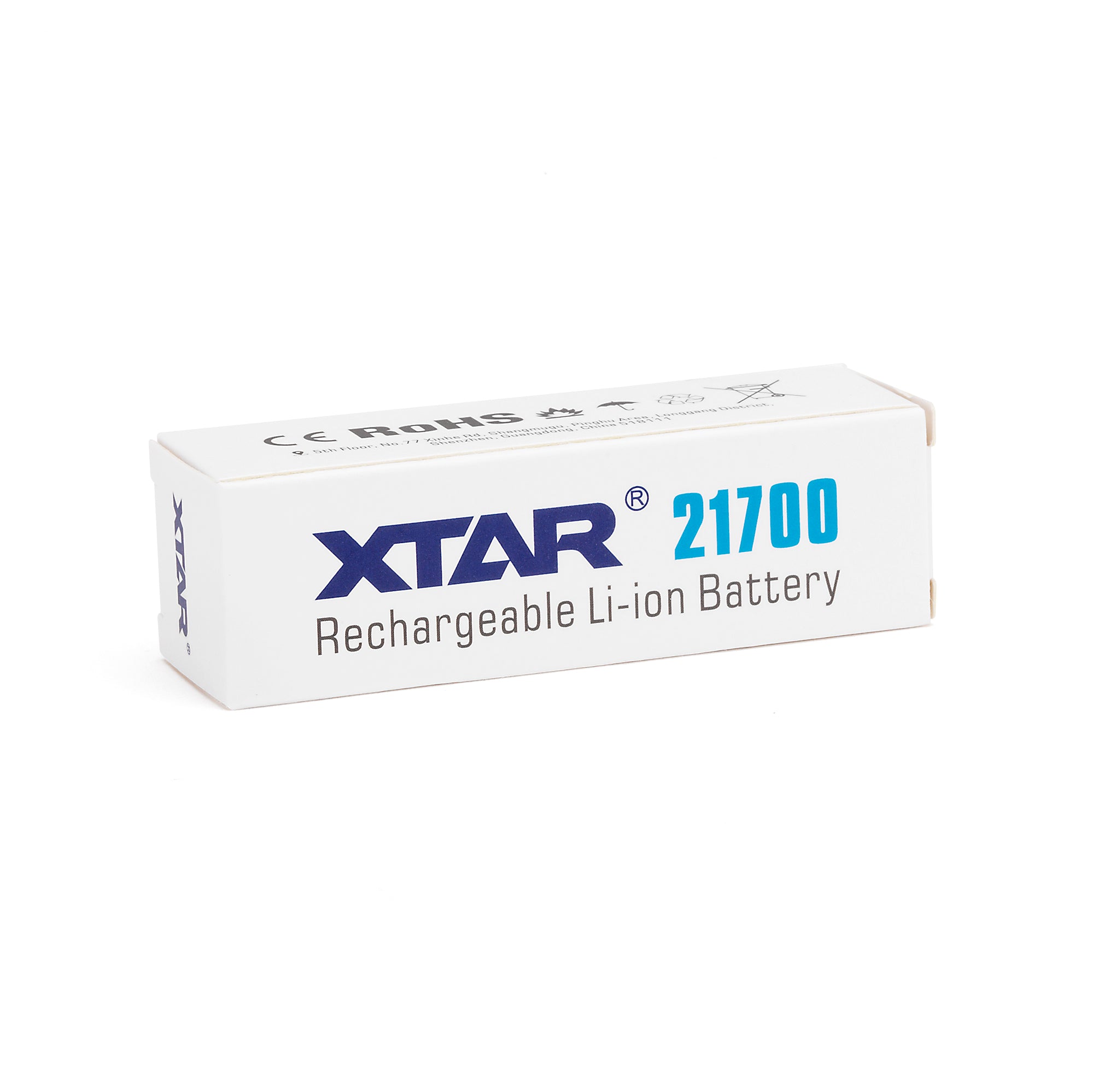 XTAR 21700 5000mAh 10A Battery - Protected Button Top