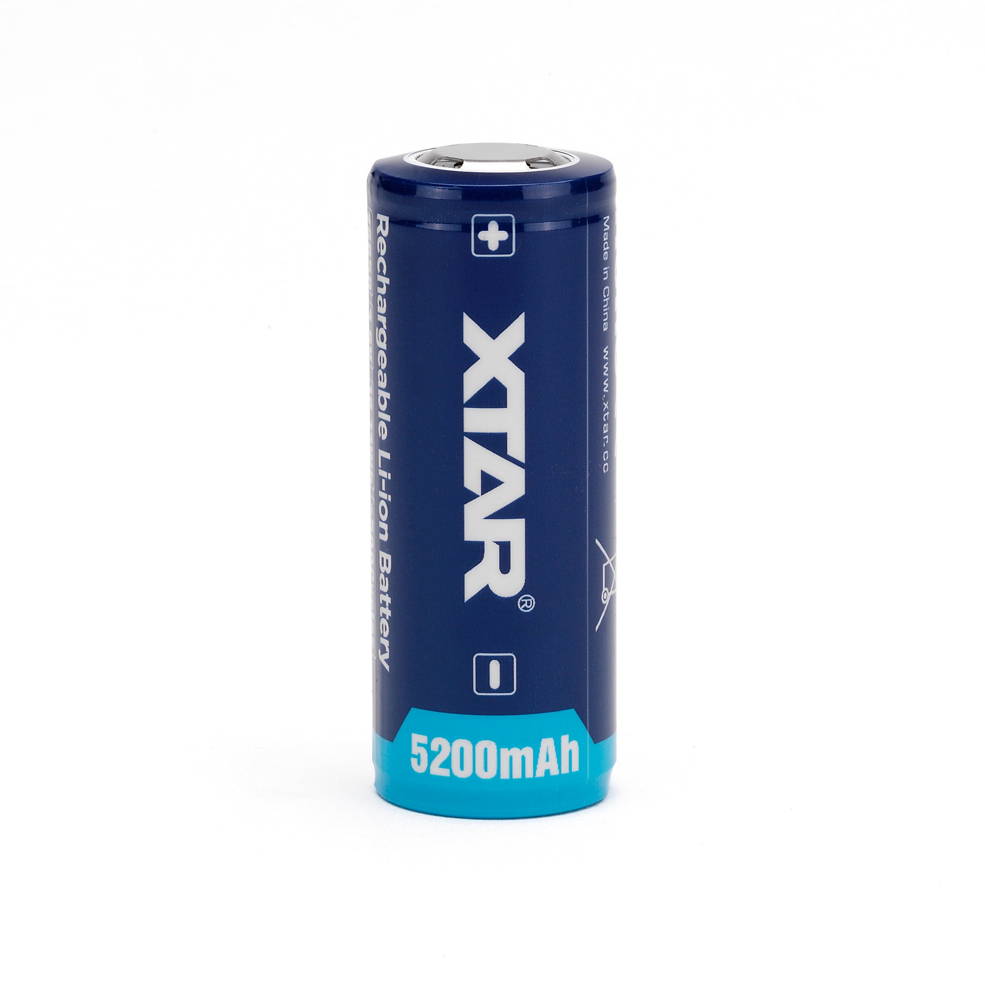 XTAR 26650 5200mAh Battery - Protected Button Top