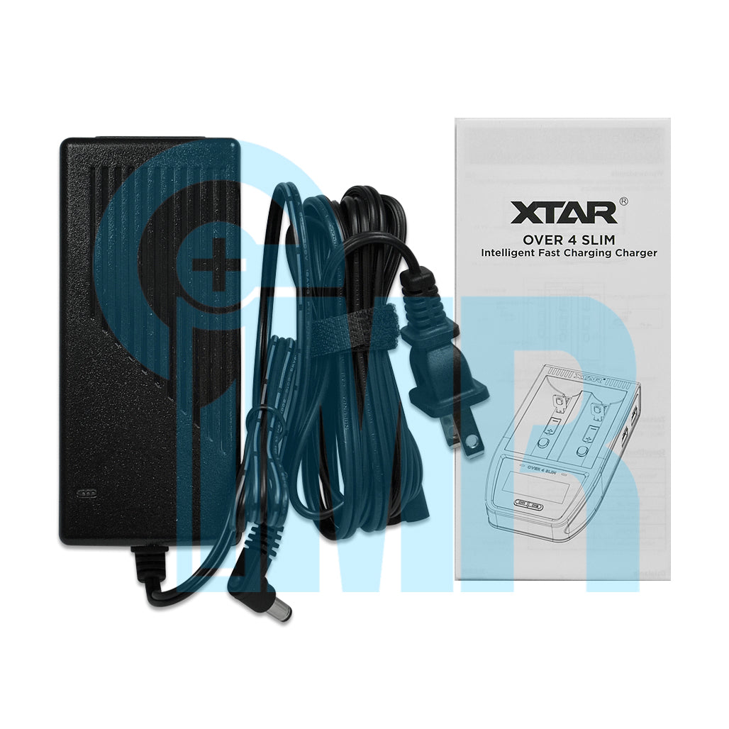 XTAR Over 4 Slim 2 Channel Intelligent Digital Battery Charger - Black