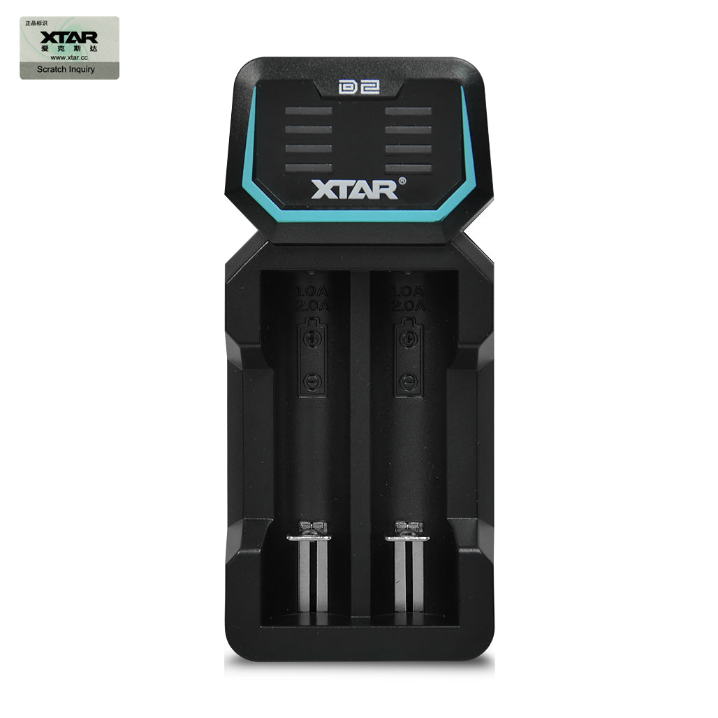 XTAR D2 2 Channel Digital Battery Charger