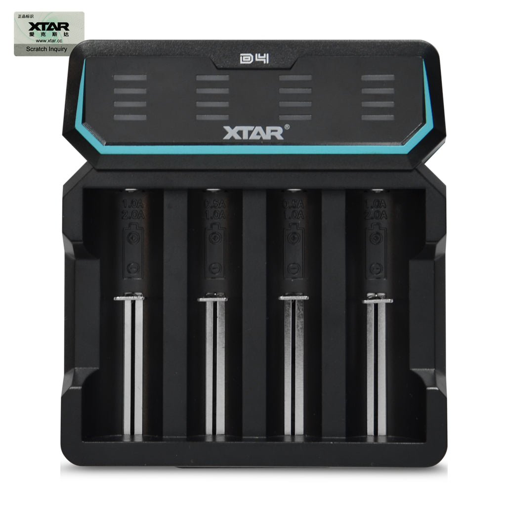 XTAR D4 4 Channel Digital Battery Charger