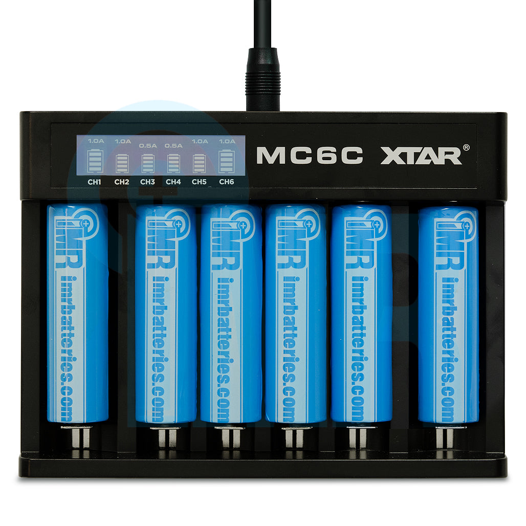 XTAR MC6C 6 Channel LCD Smart Li-ion Battery Charger