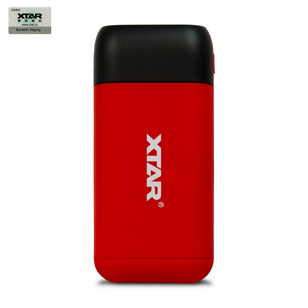 XTAR PB2SL Portable Power Bank Charger - Red