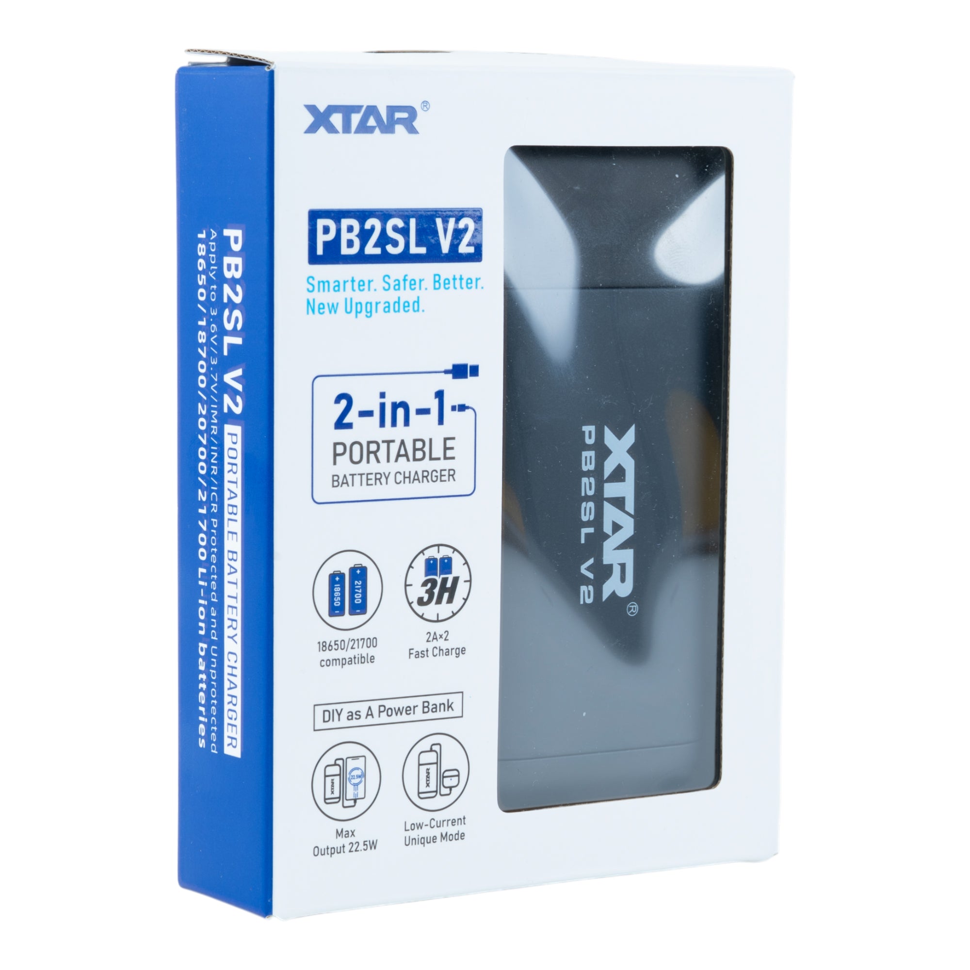 XTAR PB2SL V2 Portable Charger for 21700 Batteries